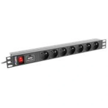 LANBERG PDU-07E-0200-IEC-BK PDU 1U 10A