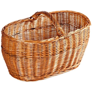 CESTO PORTA LEGNA IN VIMINI 60cm Arredo Giunco