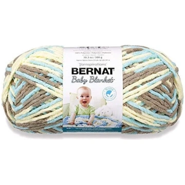 BERNAT Baby Blanket Big Ball Yarn-Beach Babe, šķie