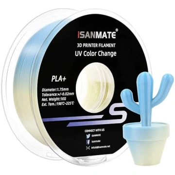 iSANMATE 3D printera PLA+ filaments, UV vai saules