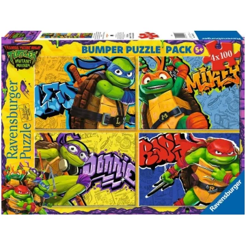 Puzzle 4x100 Turtles Ninja Ravensburger