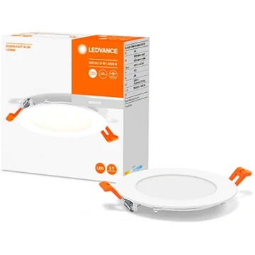 Iebūvējamais griestu gaismeklis DL SLIM 120MM 8W 5