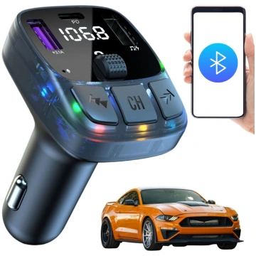 Raidītājs fm mp3 brīvroku 2xUSB + USB c bluetooth 