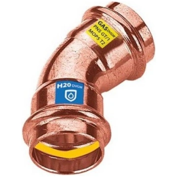 Presējams kapara līkums D18, 45G, I-I, H2O FRABO