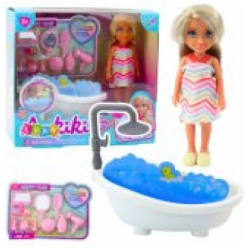 LEAN Toys Ankiki Mini Doll Set with Bathtub and Ca