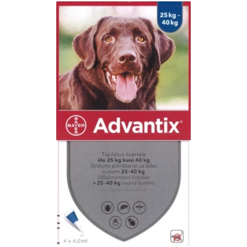 Advantix 2000 mg/400 mg šķīdums (pipetes) pilināša