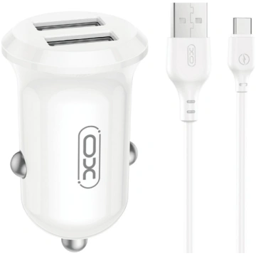 XO CC67 Automasinas ladetajs 2xUSB 12W + Type C ka