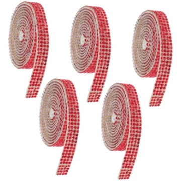 jojofuny 5gab Rhinestone Stripes uzlīmes Self Adhe
