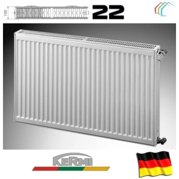 22-500x400 radiators KERMI sānu pieslēgums