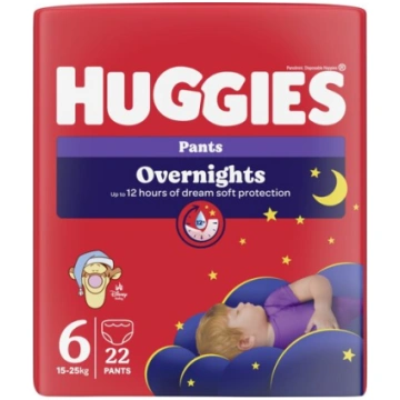 Huggies Overnights biksītes-autiņbiksītes 6.izm (1