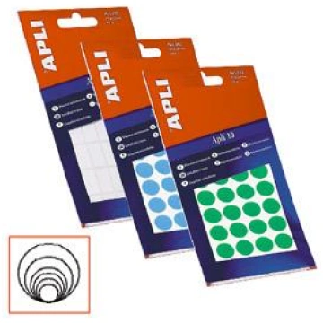 Uzlīmes apaļas 10mm zaļas/8 loksnes/1008 uzlīmes
