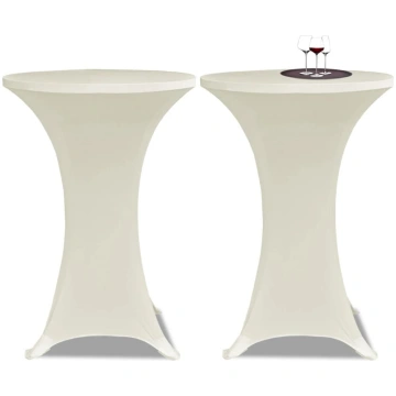 Elastīgs galdauts stāvgaldiem 70 cm 2 gab. bēšs