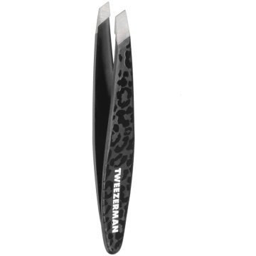 TWEEZERMAN Black Leopard Mini Slant Tweezer