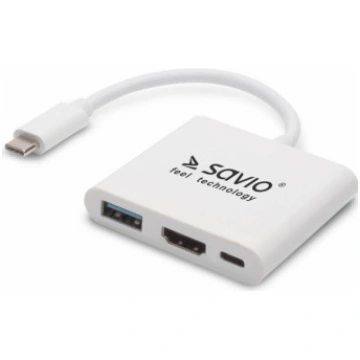 Adapteris Savio USB Type-C - HDMI AK-48