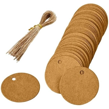 Apaļo dāvanu etiķešu komplekts 5,5 cm, 100 gab. Ne