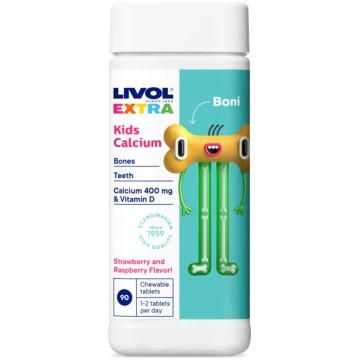 LIVOL EXTRA Kids Calcium tabletes N90