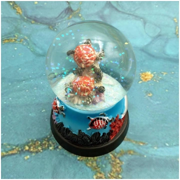 Brown Sea Turtle Seasonal Holiday Water Globe (1 g