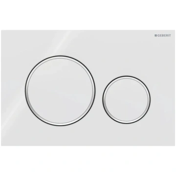 Geberit Placca di comando SIGMA 20 ROUND Bianco/Cr