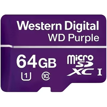 Western Digital Purple QD101, microSDXC, 64GB, Cla