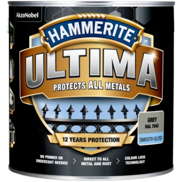 Hammerite PAINT ULTIMA SMOOTH GREY 2.2L 15086799 (