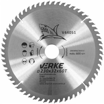 Verke Zāģa ripa kokam 230x32x60z; V44051 VERKE