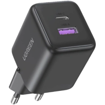 X516 GaN USB-A USB-C 30W tīkla lādētājs - pelēks U