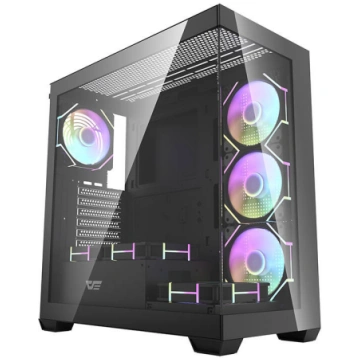 Darkflash DS900 computer case (black) + 7 ARGB fan