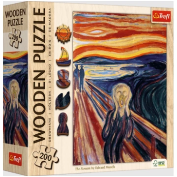 Puzles - Puzzle - 200 Wooden Puzzle - Scream - Tre