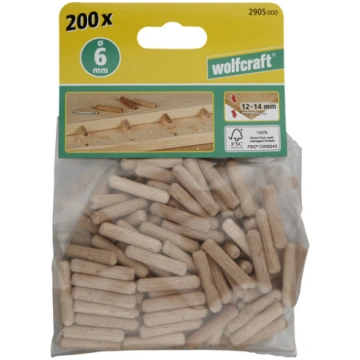 Wolfcraft koka tapas 6x30mm, 200 gab 40-2905000