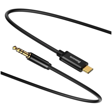 Stereo audio kabelis AUX 3.5mm Mini Jack - USB-C 1