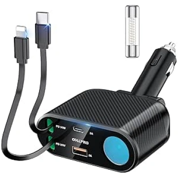 OHLPRO Izvelkamais cigarešu aizdedzinātāja USB C a