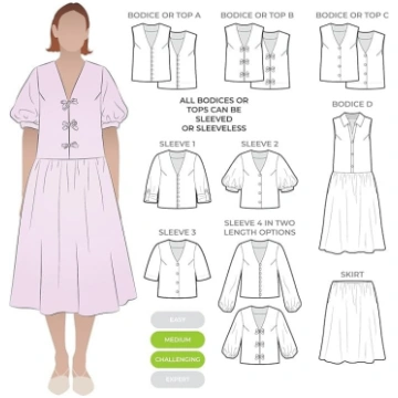 Style Arc šūšanas izkliede – „Porter“ auduma kleit