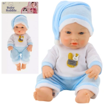 Baby Doll in Blue Pajamas, Hat, Movable Arms and L