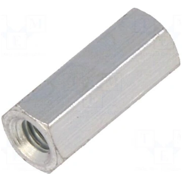 Screwed spacer sleeve | Int.thread: M3 | 12mm | he