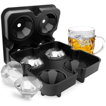 4 Slots DIY Diamond Shaped Ice Cube Cake Ice Makin