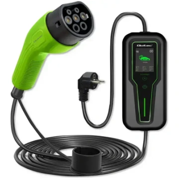 Qoltec mobilais elektroauto lādētājs 2-in-1 Type 2