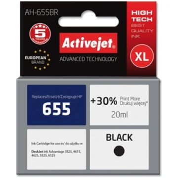 Activejet AH-655BR ink (replacement for HP 655 CZ1