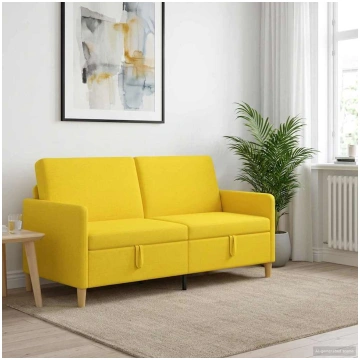 Sofas ar uzglabāšanu gaiši dzeltena 172 x 78 x 87 