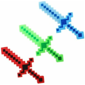Spīdošs zobens Minecraftā, 55 cm Nav norādīts