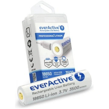 akumulators everActive 18650 3500mAh micro USB BOX