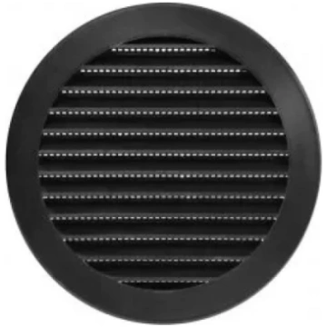Ventilācijas reste apaļa D-125mm melna 38