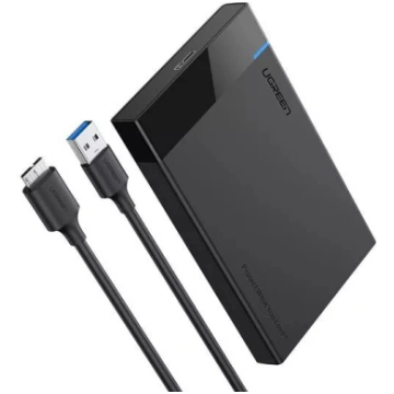 HDD/SSD korpuss UGREEN 30848 melns 2,5", USB 3.0, 