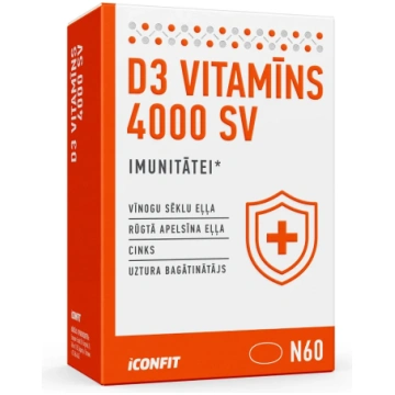 ICONFIT D3 vitamīns imunitātei 4000 SV (60 kapsula