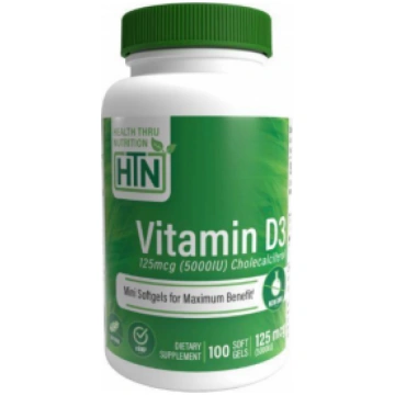 Vitamin D3 125 mcg 5000 IU Health Thru Nutrition 1
