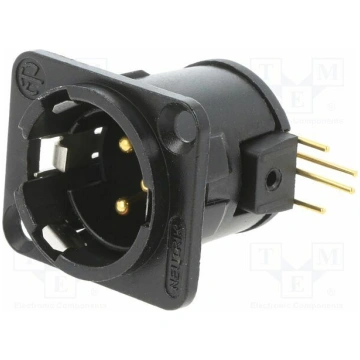 Connector: XLR; socket; male; PIN: 3; angled 90°; 