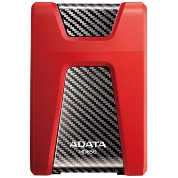Cietais disks Adata HD650, HDD, 2 TB, sarkana krās