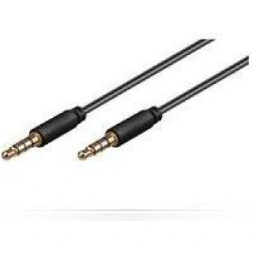MicroConnect 3.5mm 4-pin 1m M-M Black Audio Cable,