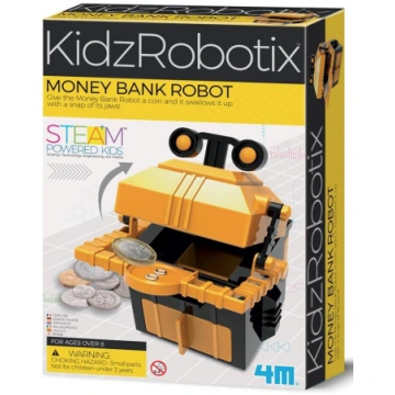 Rotaļlietu naudas bankas robots 4M KidzRobotix Mon