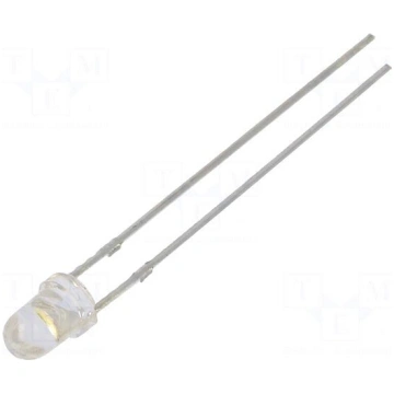 LED | white warm | 3mm | 3500mcd | 30° | Front: co