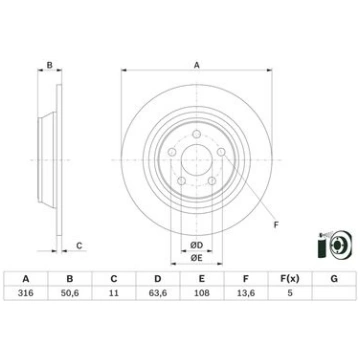BOSCH 0986479E82 Bremžu diski